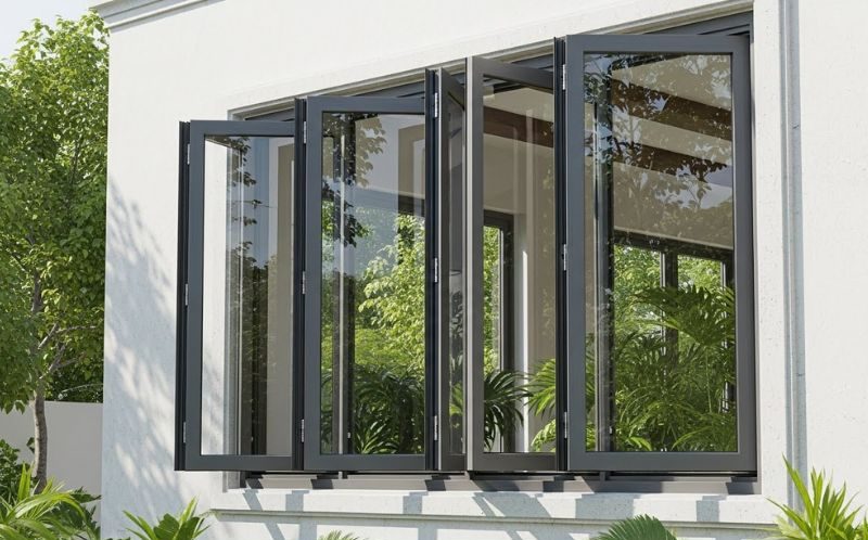 Cửa sổ mở hất 4 cánh nhôm Xingfa CAO CẤP tại Đà Nẵng