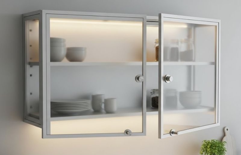 Tủ bếp nhôm kính giá rẻ