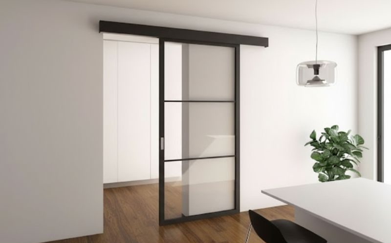 Cửa trượt slim 1 cánh không ray dưới GIÁ RẺ tại Đà Nẵng