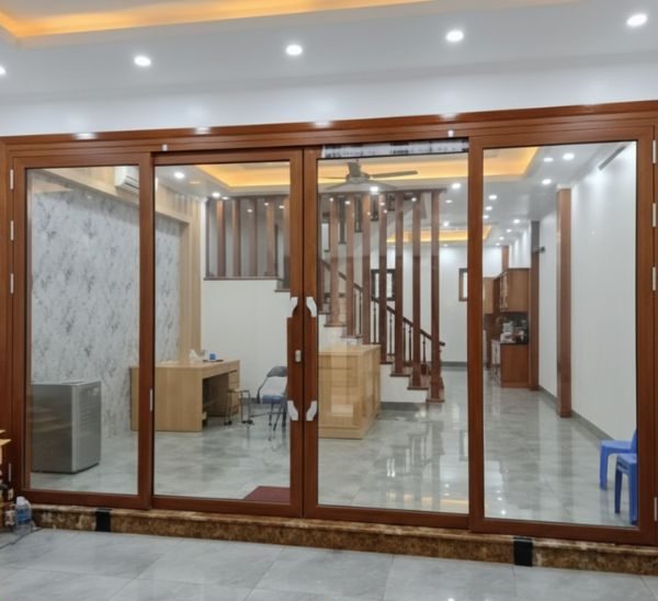 Cửa trượt quay màu gỗ chính hãng GIÁ TỐT tại Đà Nẵng