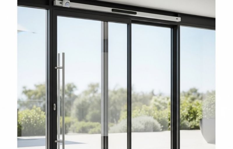 Cửa kính 2 cánh lùa bán tự động giá tốt