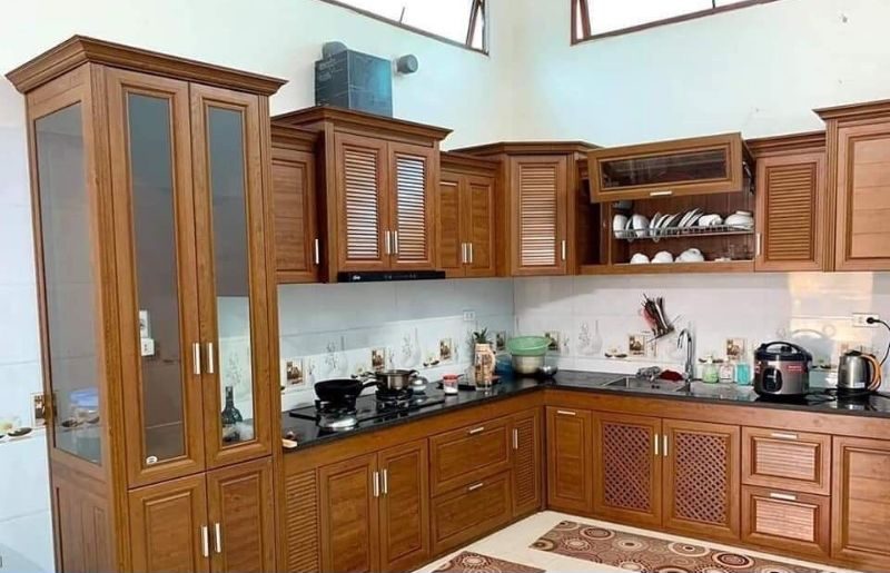 Tủ bếp nhôm kính giá rẻ