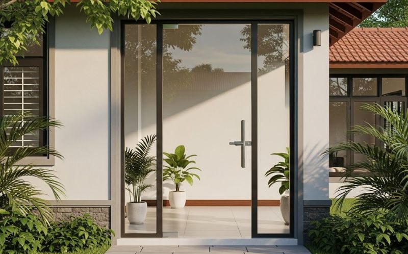 Cửa kính mở quay 1 cánh mẫu ĐẸP tại Đà Nẵng