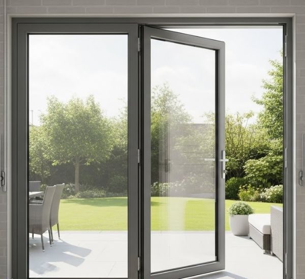 Cửa đi 2 cánh xếp trượt nhôm Xingfa Nhập Khẩu Chính Hãng tại Đà Nẵng
