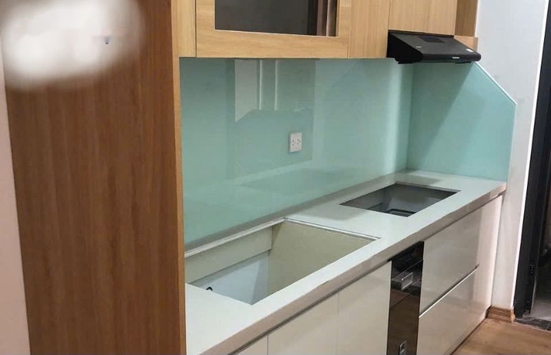 Kính bếp xanh ngọc