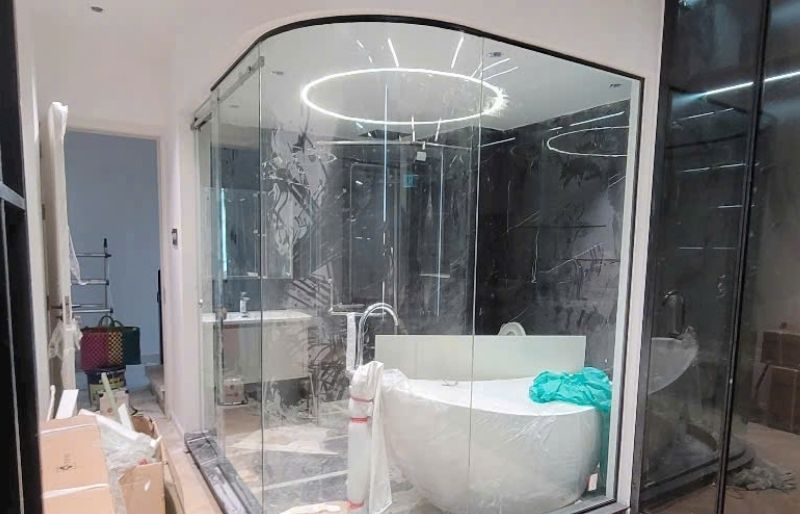 Vách kính phòng tắm hiện đại mới nhất 2026