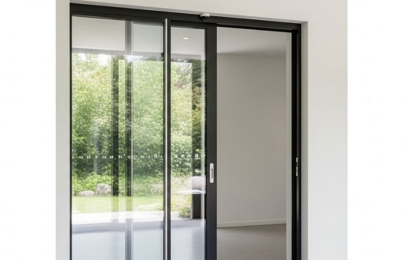 Cửa kính 2 cánh lùa bán tự động giá tốt