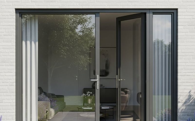 Cửa đi 2 cánh xếp trượt nhôm Xingfa Nhập Khẩu Chính Hãng tại Đà Nẵng