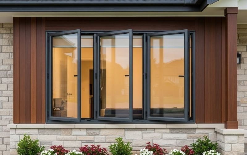 Cửa sổ mở hất 3 cánh nhôm Xingfa NHẬP KHẨU tại Đà Nẵng