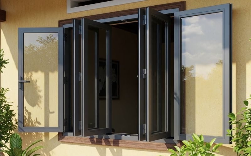Cửa sổ mở hất 4 cánh nhôm Xingfa CAO CẤP tại Đà Nẵng