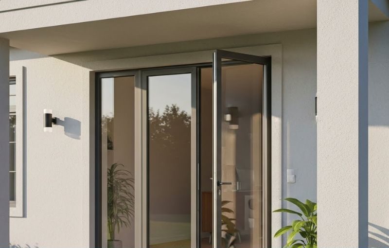 Cửa đi 2 cánh xếp trượt nhôm Xingfa Nhập Khẩu Chính Hãng tại Đà Nẵng