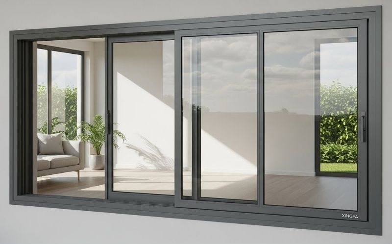 Cửa sổ 4 cánh mở trượt nhôm Xingfa GIÁ RẺ tại Đà Nẵng