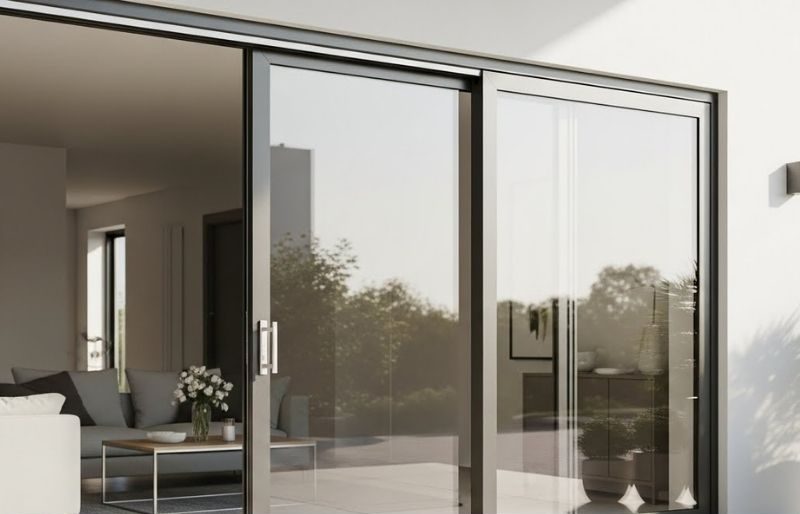 Cửa kính 2 cánh lùa bán tự động giá tốt